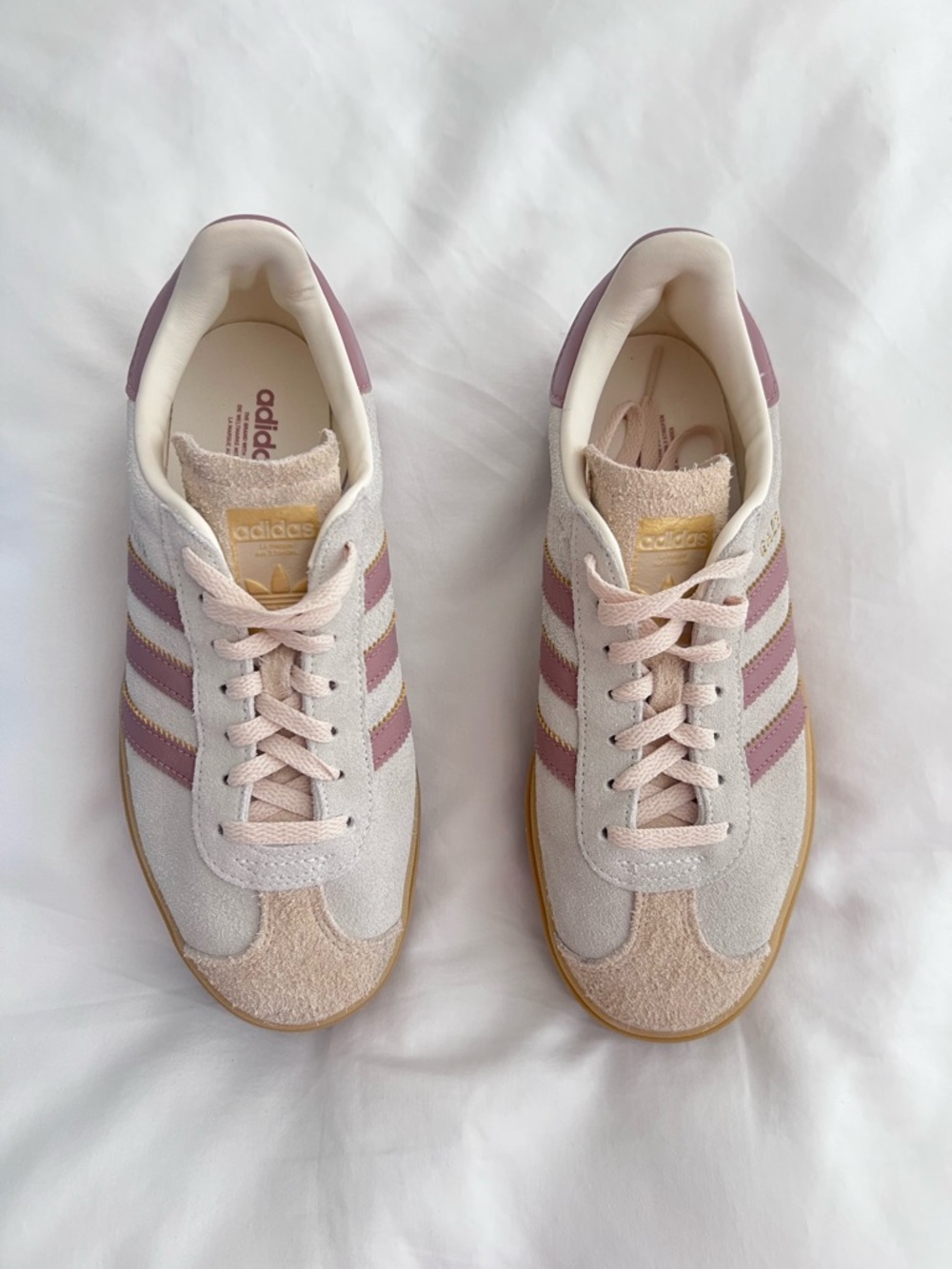 Adidas Gazelle Bold W Cream White Warm Clay Sand Strata Platform Sneakers 6.5 - Picture 5 of 7